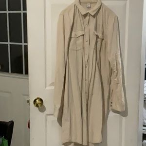 Button down shirt dress